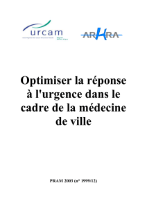 Le groupe projet « urgences »