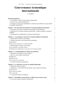 IEP 4e année — Gouvernance économique internationale