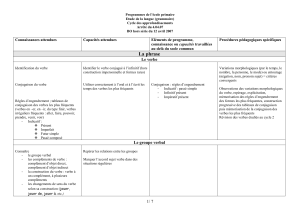 Programmes 2007 Grammaire Cycle 3