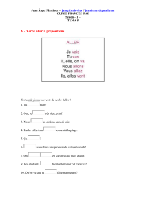 V - Verbe aller + prépositions