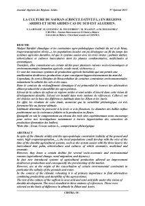 culture du safran - doc-developpement