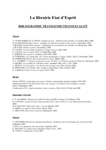 bibliographie transgenre/transexualité