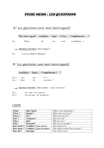 MEMO - Mots interrogatifs