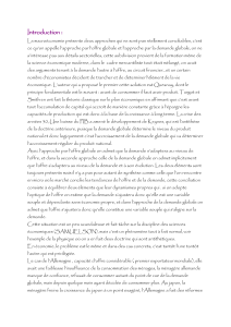 I. Les fonctions de consommations (ou d`&eacute;pargne).