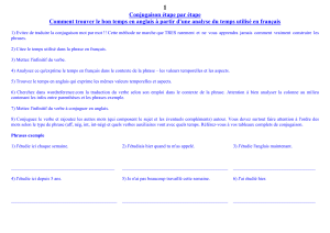 1 Conjugaison étape par étape Comment trouver le bon temps en