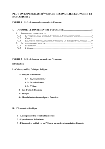 1. L`homme, le fondement de l`économie