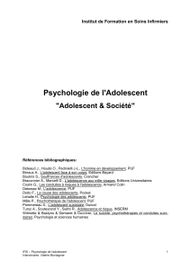 La Psychologie de l`Adolescent - le site de la promo 2006-2009