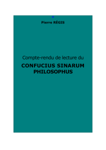 Compte-rendu de lecture du Confucius sinarum philosophus