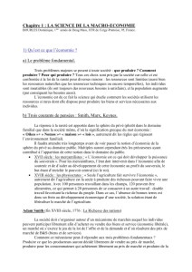 Chapitre 1 : LA SCIENCE DE LA MACRO-ECONOMIE