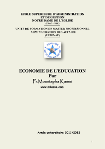 Economie de l`Education 2007-2008.