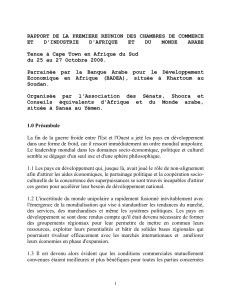 Rapport de la Réunion des Chambres de Commerce