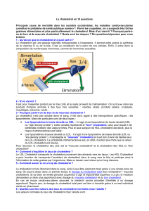 Le cholestérol en 10 questions