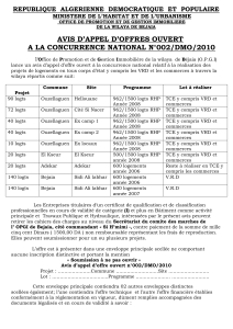 REPUBLIQUE ALGERIENNE DEMOCRATIQUE ET POPULAIRE