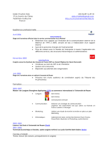 Télécharger mon CV (Word) - Communication événementiel LEA