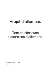 Projet d`allemand