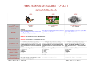 PROGRESSION SPIRALAIRE – CYCLE 3 « Little