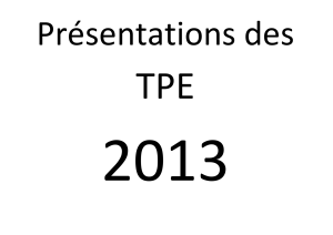 présentation TPE 2016