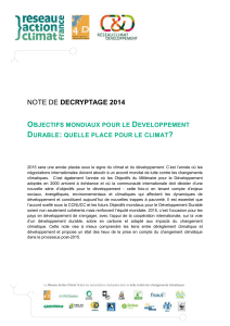 note de decryptage 2014 - Réseau Climat et Développement