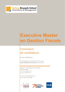 Executive Master en Gestion Fiscale