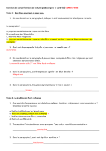 Exercices de compréhension de lecture (pratique pour le contrôle