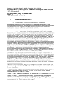 Rapport scientifique Sous Projet B, Projet Poschiavo, 1998