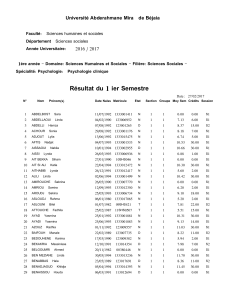 resultat semestre 1 - E