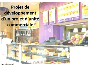 Projet de développement d`un projet d`unité commerciale