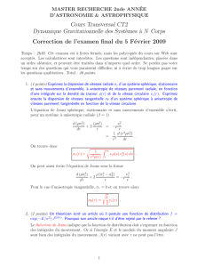 a N Corps Correction de l`examen final du 5 Février 2009