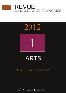 revue arts - Alliance Française Halifax