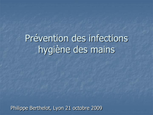 Prévention des infections hygiène des mains