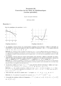 Terminale ES Correction du bac blanc de Mathématiques (version