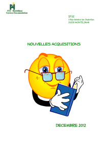 Acquisitions ouvrages Décembre 2012