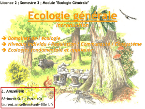 Ecologie générale - université