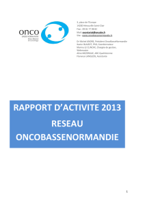 Rapport Activité 2013 OncoBN XB DEFINITIF