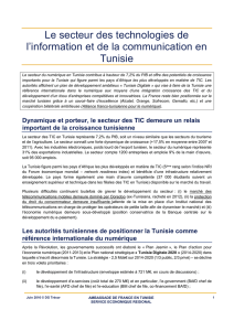 Le secteur des technologies de l`information et de la communication