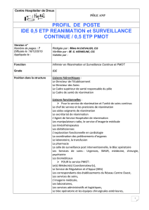 Profil de poste IDE réa - Centre Hospitalier de Dreux