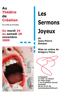 Les Sermons Joyeux - Theatre