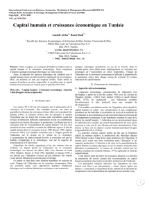 Capital humain et croissance économique en Tunisie