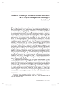 La relation économique et commerciale sino