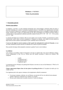 Résidence « VAI HAU» Notice de présentation