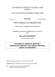 Concepts en médecine générale : tentative de rédaction d`un