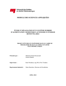 module des sciences appliquées
