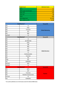 Tableau d`admissibilité