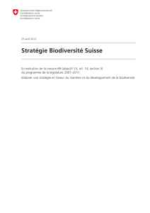 Stratégie Biodiversité Suisse