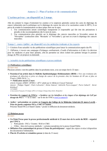 Annexe 2 : Plan d`action et de communication L`action prévue : un