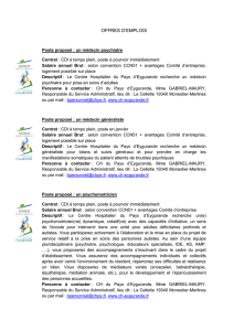 Offres d`emplois du Centre Hospitalier du Pays d`Eygurande