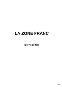 Rapport annuel de la Zone franc 2000