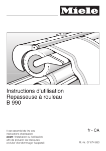 Instructions d`utilisation Repasseuse à rouleau B 990