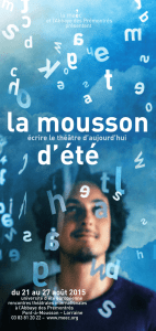 Programme Mousson 2015 (1) - THEATRE AU VENT