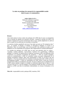 La mise en pratique du concept de la responsabilit&eacute; sociale